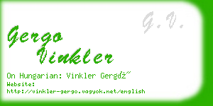 gergo vinkler business card